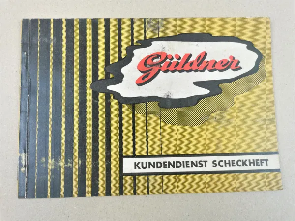 Güldner AF15 Diesel Schlepper Kundendienst Scheckheft 1954 benutzt