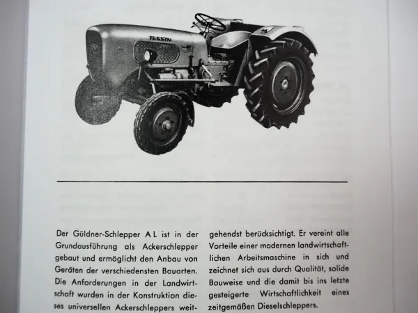 Güldner AL Tessin Schlepper Bedienung Betriebsanleitung