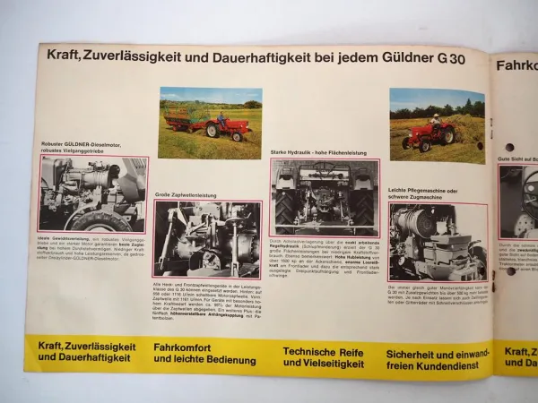 Güldner G30 Dieselschlepper Traktor 32 PS Prospekt 1966