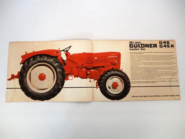 Güldner G45 G45A Dieselschlepper Traktor 45 PS Prospekt 1966
