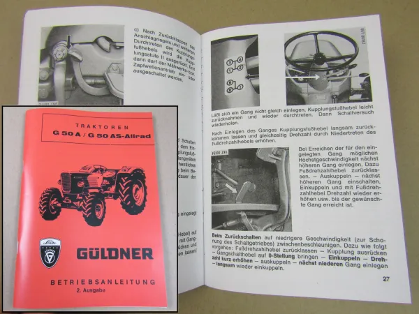 Güldner G50A G50AS Allrad Traktor Betriebsanleitung