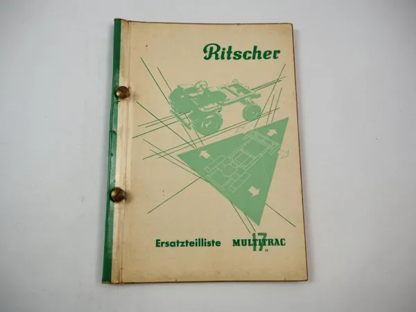 Güldner Ritscher Multitrac 17 PS Fahrwerk Ersatzteilliste 1960er Jahre
