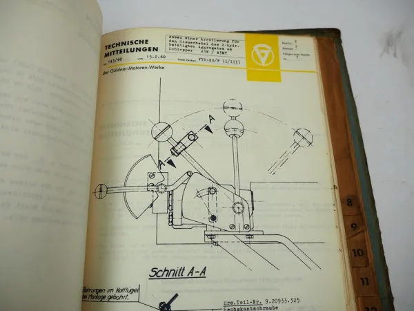 Güldner Technische Mitteilungen Motor & Traktor Kundendienst Werkstatthandbuch