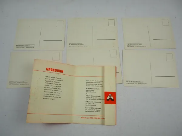 Hagedorn Landmaschinen Warendorf 6x Postkarten Werbung 1950/60er Jahre