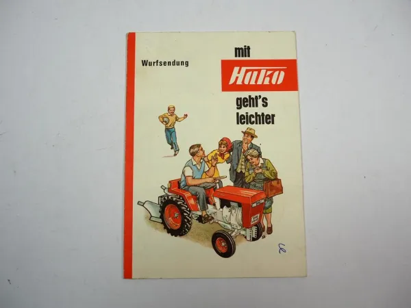 Hako Einachsschlepper Kleinschlepper Produktprogramm Prospekt 1960/70er Jahre