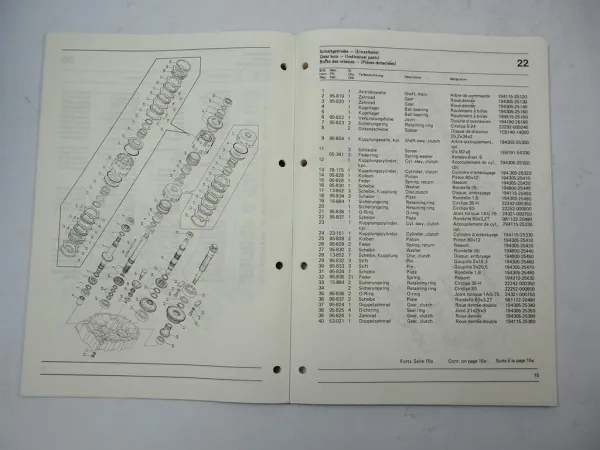 Hako Hakotrac 1900DA KRG (8031.01) Traktor Ersatzteilliste Ersatzteilkatalog 1989