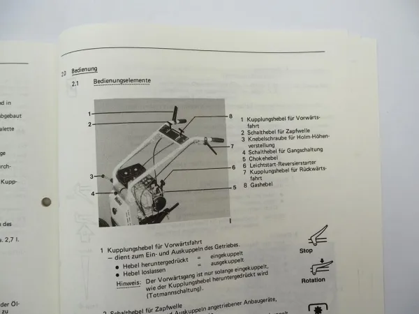 Hako Variette S 3632 Mehrzweckgerät Betriebsanleitung Bedienung 1980/90er Jahre