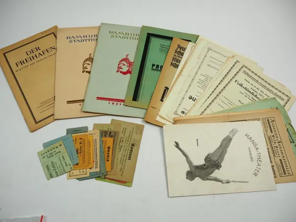 Hamburg Theater Programme Spielplan Eintrittskarten Sammlung 1920/1930er Jahre