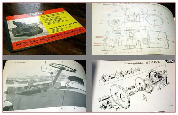 Hamm 2,0 VTD Vibrationswalze Ersatzteilliste Bedienungsanleitung 1973