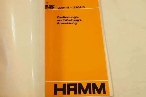 Hamm 2301S 2304S Walze Ersatzteilliste Bedienungsanleitung ca 1980