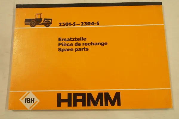 Hamm 2301S 2304S Walze Ersatzteilliste Parts List Piece de rechange 1980