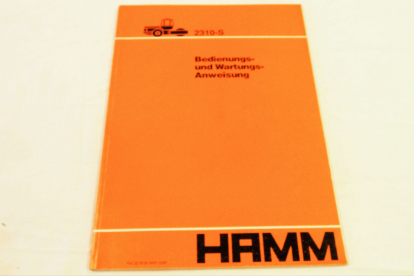 Hamm 2310-S Bedienungsanleitung Betriebsanleitung Wartung 2/88
