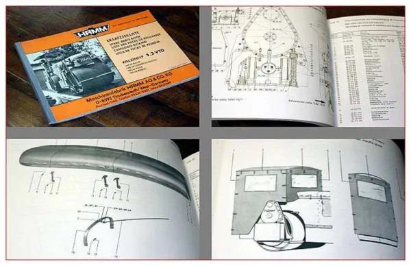 Hamm 5,2 VTD Vibrationswalte 1978 Ersatzteilliste spare parts book