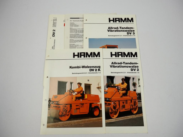 Hamm DV 2 3 3K Walze 3 Propsekte Schaltpläne Technische Daten 1990