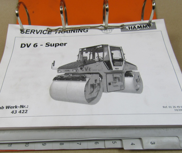 Hamm DV 6.42 6K O6V 6.4K O6K Super Walze Service Training Schaltpäne Wartung