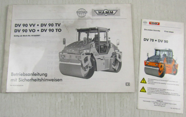 HAMM DV 90 VV TV VO TO Tandem-Walze Bedienungsanleitung Betriebsanleitung 2005