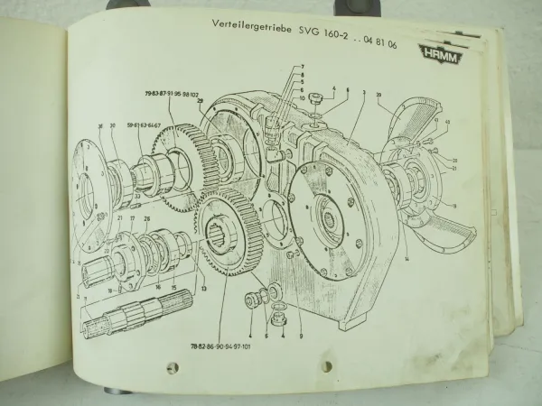 Hamm DV10 Walze Bedienungsanleitung Ersatzteilliste 1973 Lehrgang Schulung 1994