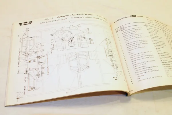 Hamm DV10B Walze Ersatzteilkatalog Ersatzteilliste 03/1976