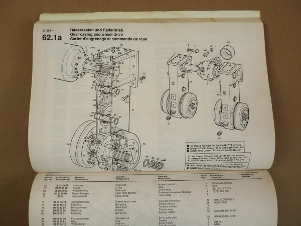 Hamm GRW10.3 15.3 Walze Ersatzteilliste Spare Parts Pieces de rechange 1990