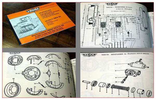 Hamm GRW20 Gummiradwalze ab 20613 Ersatzteilliste 1978 Ersatzteilkatalog