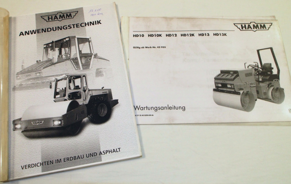 Hamm HD 10 12 13 K Wartungsanleitung und Anwendungstechnik Handbuch 1999
