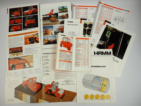 Hamm HD DV HW 2000 GRW Walzen Programm 10x Prospekt 1990er Jahre