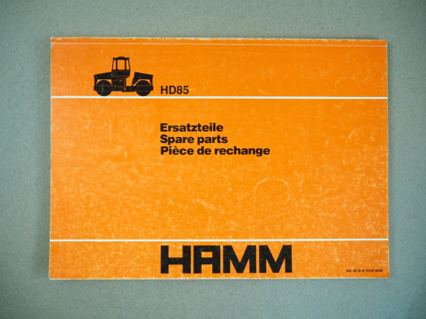 Hamm HD85 Walze Ersatzteilliste Spare Parts Pieces de rechange 1990