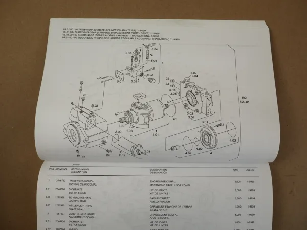 Hamm HD8VV HD10CVV Walze Betriebsanleitung Ersatzteilliste mit Hatz Motor