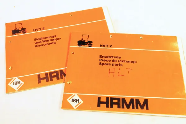 Hamm HVT2 Walze Bedienungsanleitung Betrieb Wartung und Ersatzteilliste 1977