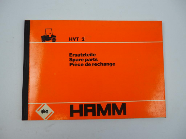Hamm HVT2 Walze Ersatzteilliste Spare Parts Piece de rechange 1985