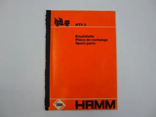 Hamm HVT3 Walze Bildkatalog Ersatzteilliste Spare Parts Piece de rechange