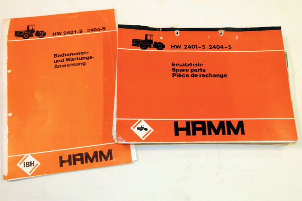 Hamm HW2401-S HW2404-S Bedienungsanleitung Wartung 1981 und Ersatzteilliste 1985