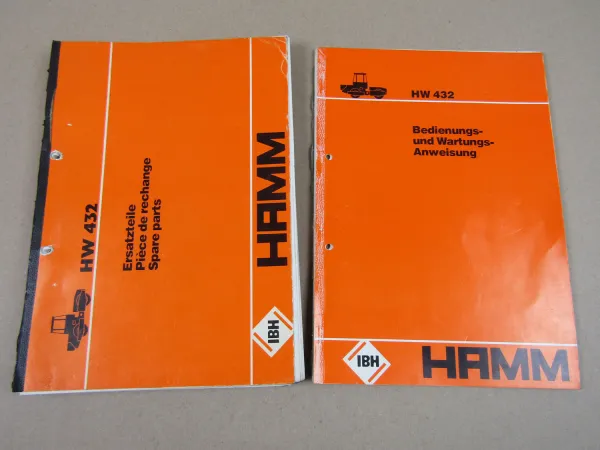 Hamm HW432 Bedienungsanleitung Betrieb Wartung Ersatzteilliste 1980