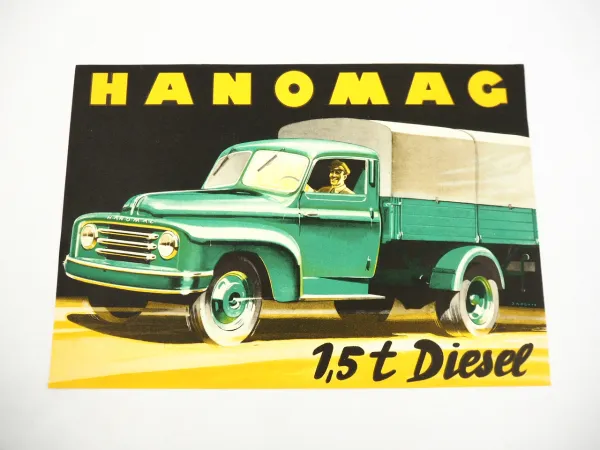 Hanomag 1.5 to 2.8 Liter Diesel LKW Prospekt