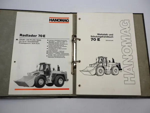 Hanomag 70E Radlader Werkstatthandbuch Schulungshandbuch 1988