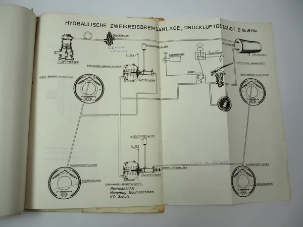 Hanomag B11 B14 Radlader Schulungsunterlagen Kundendienst ca. 1970
