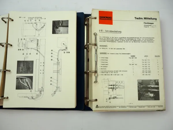 Hanomag B6 - B16 B11c B14c K5b - K16 Technische Mitteilungen 1972