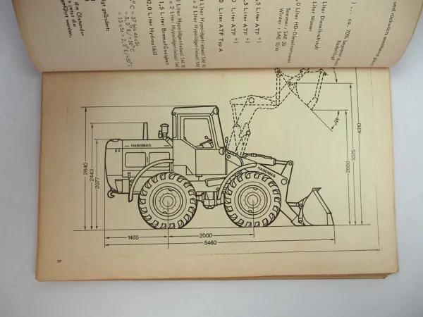 Hanomag B8 Serie B Radlader Betriebsanleitung Bedienung Wartung Schaltplan 1967