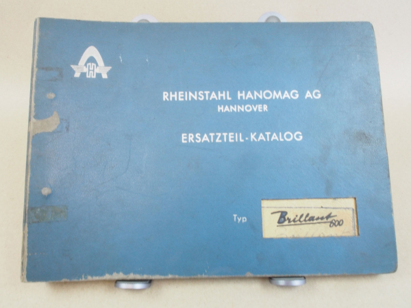 Hanomag Brillant 600 Ersatzteilkatalog Ersatzteilliste 1962