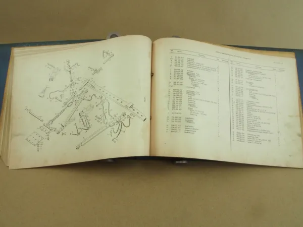 Hanomag Brillant 600 Ersatzteilkatalog Ersatzteilliste 1962