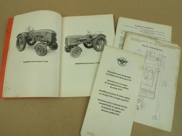 Hanomag C218 Combitrac Betriebsanleitung Ersatzteilliste Ersatzteilekatalog