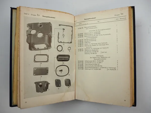 Hanomag Combitrac C112 Tragschlepper Ersatzteilliste Ersatzteilkatalog 1959