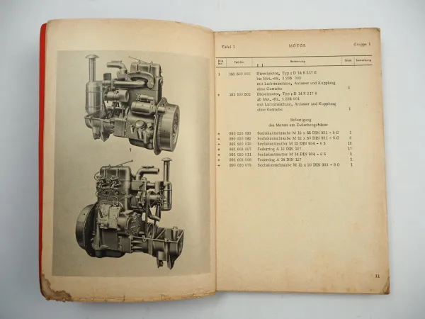Hanomag Combitrac R217 E S Zugschlepper Ersatzteilliste Ersatzteilkatalog 1962