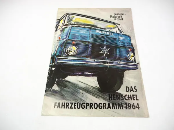 Hanomag Henschel Pritschenwagen Sattelzug Kipper Prospekt Programm 04/1964