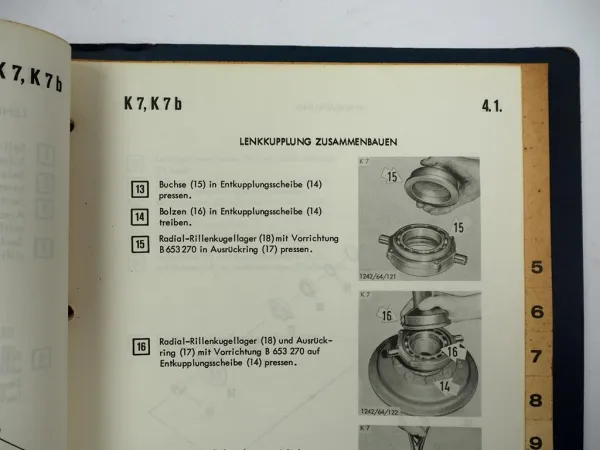Hanomag K7 K7b Baumaschinen Laderaupe Werkstatthandbuch 1965