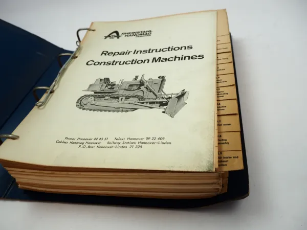 Hanomag K7 Serie B Crawler Tractor Repair Instructions 1967