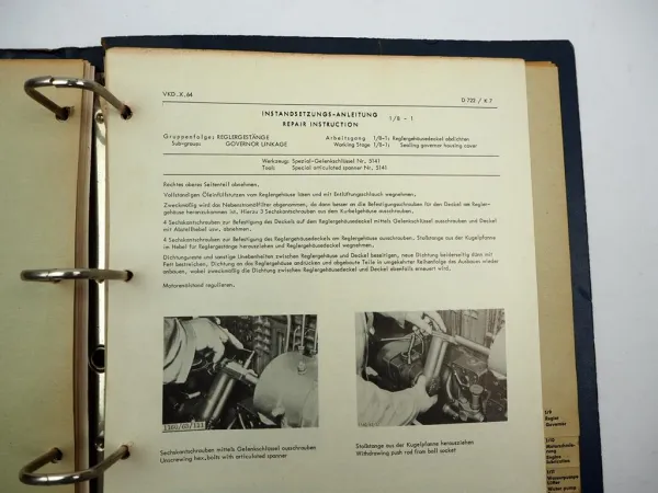 Hanomag K7 Werkstatthandbuch 1964 Repair Instruction