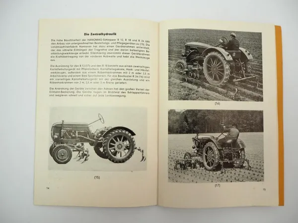 Hanomag R12 R18 R24 Schlepper Hydraulikanlage Handbuch 1956