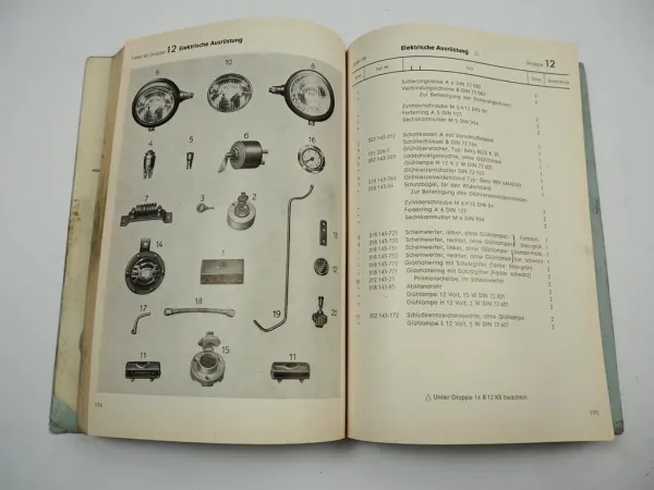 Hanomag R12 Radschlepper Ersatzteilliste Ersatzteilkatalog 1956 C112 Combitrac
