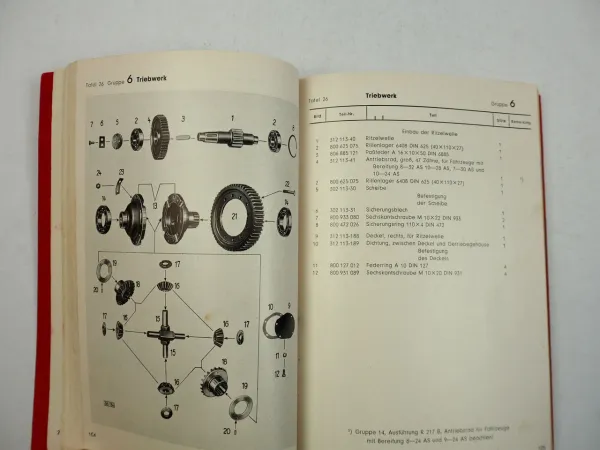 Hanomag R217A R217B Combitrac Schlepper 1958 Ersatzteilliste Ersatzteilkatalog